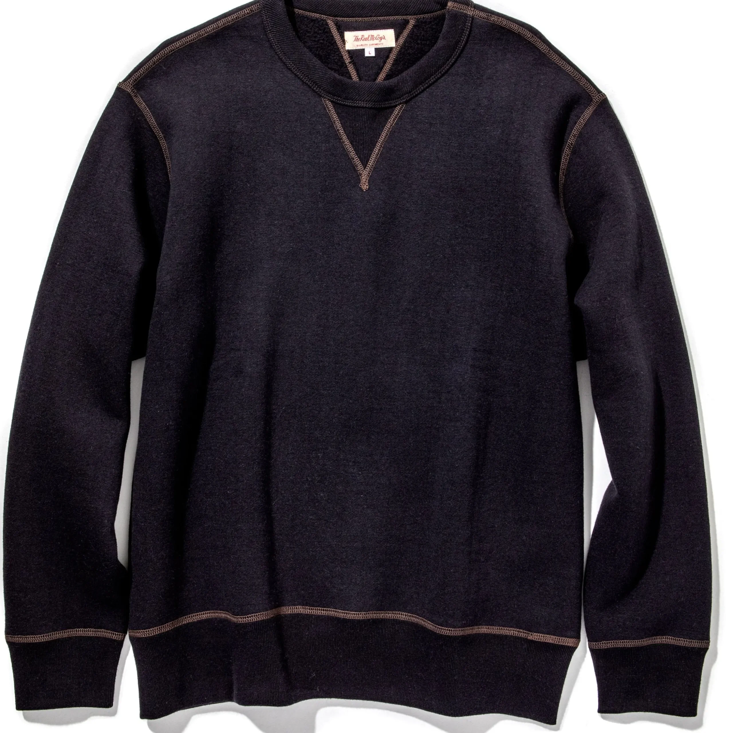 Sweatshirts-Joe McCoy 10 Oz. Loopwheel Crewneck Sweatshirt 030 Black