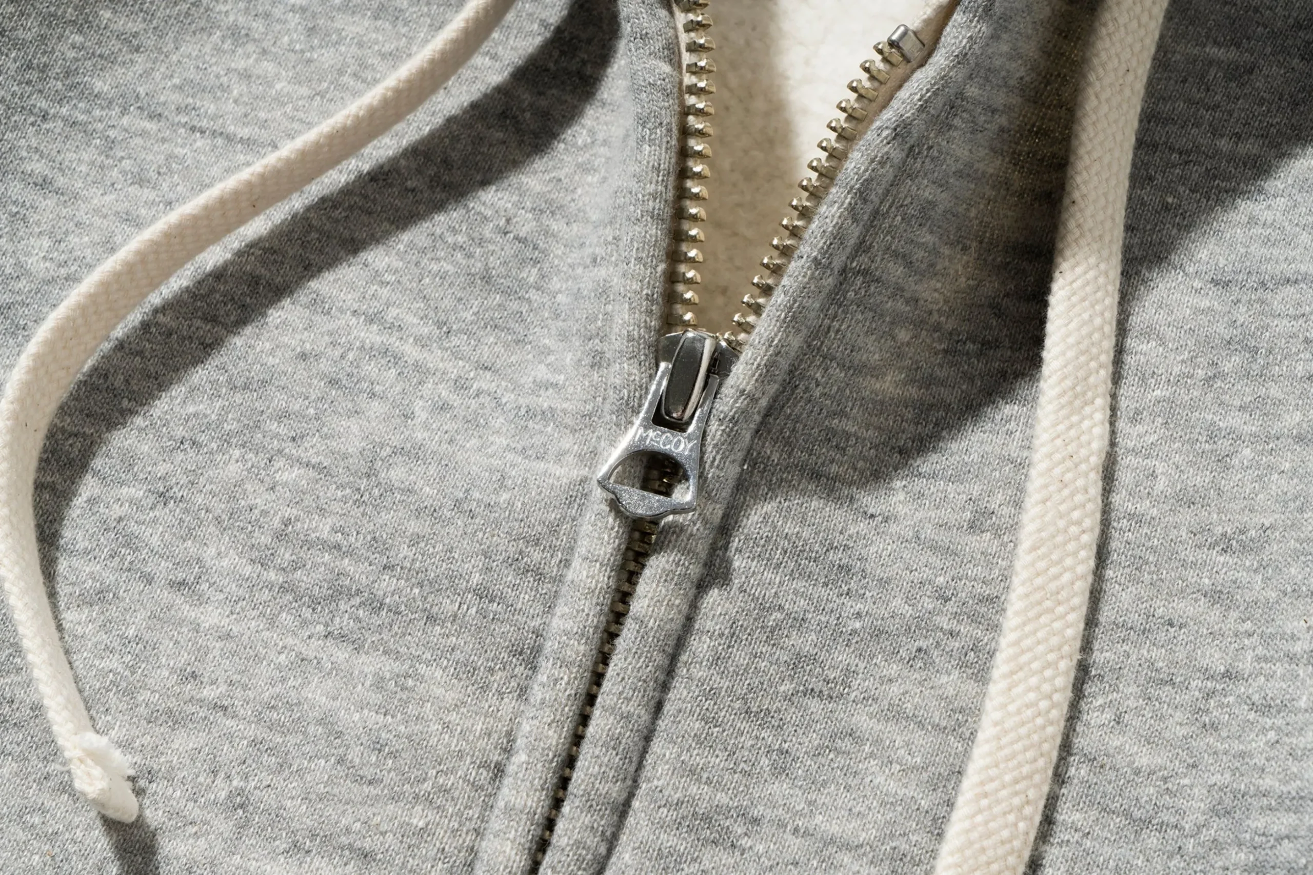 Sweatshirts-Joe McCoy 10 Oz. Loopwheel F/Z Parka 020 Grey