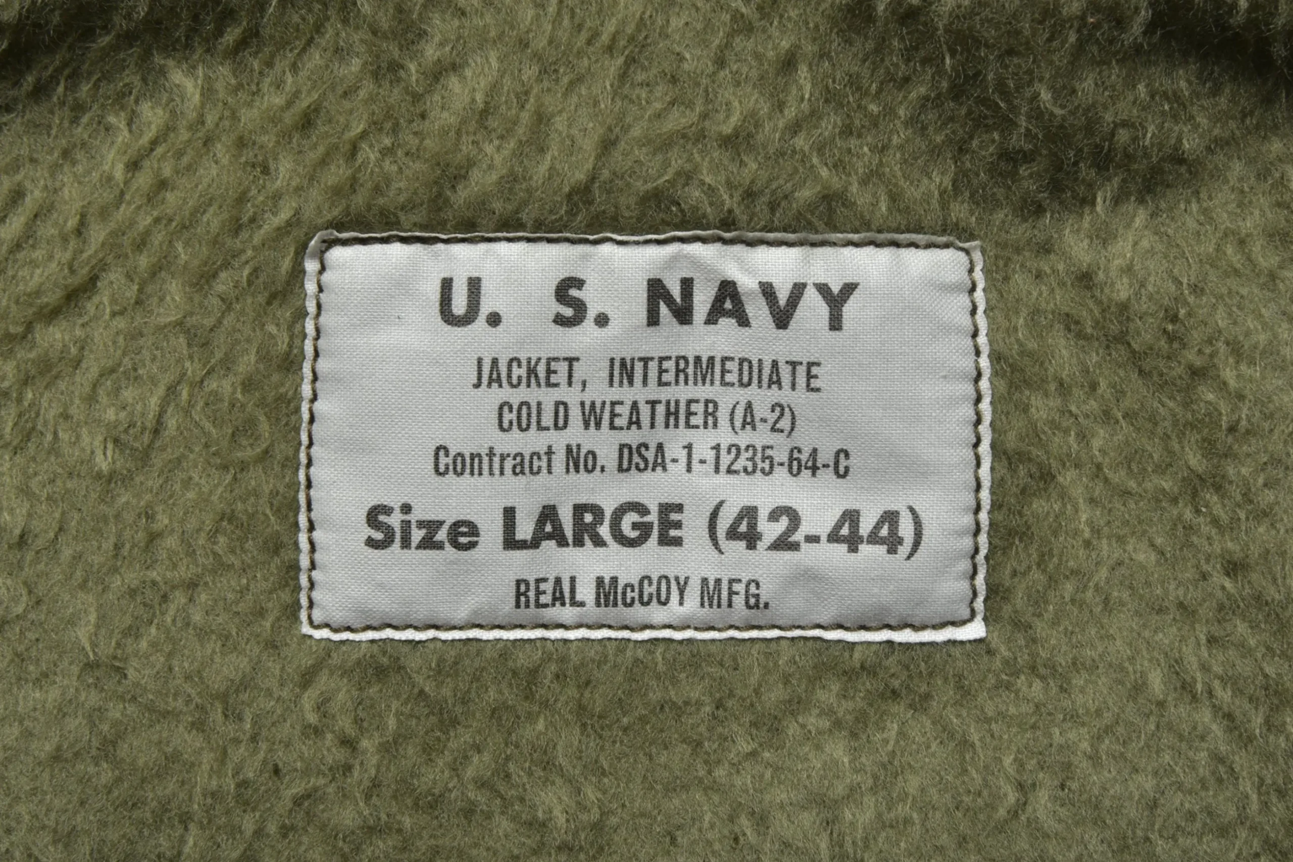 Military-The Real McCoy's A-2 Deck Jacket / Woodland Camouflage Green