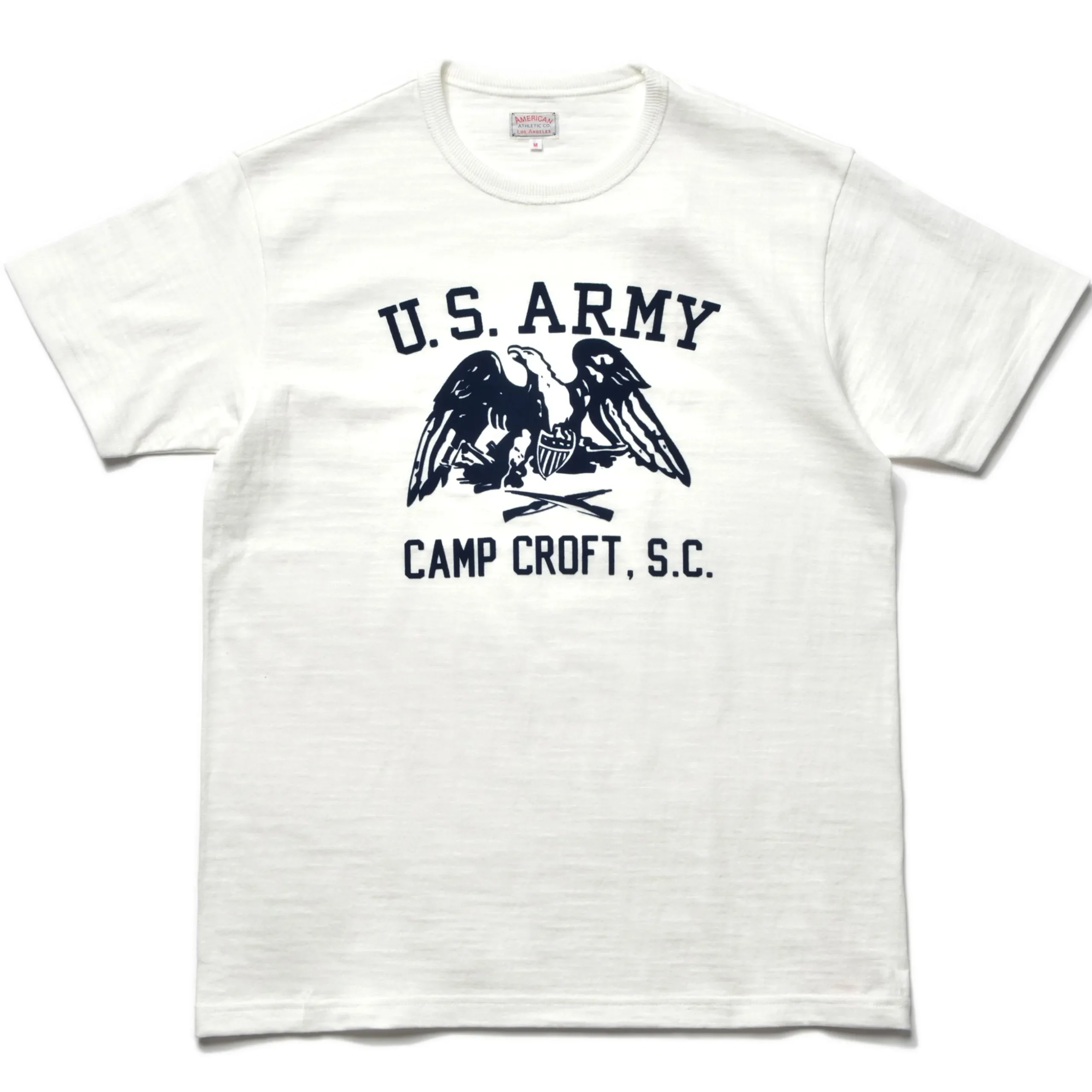 T-Shirts-The Real McCoy's American Athletic Tee / Camp Croft 011 Milk