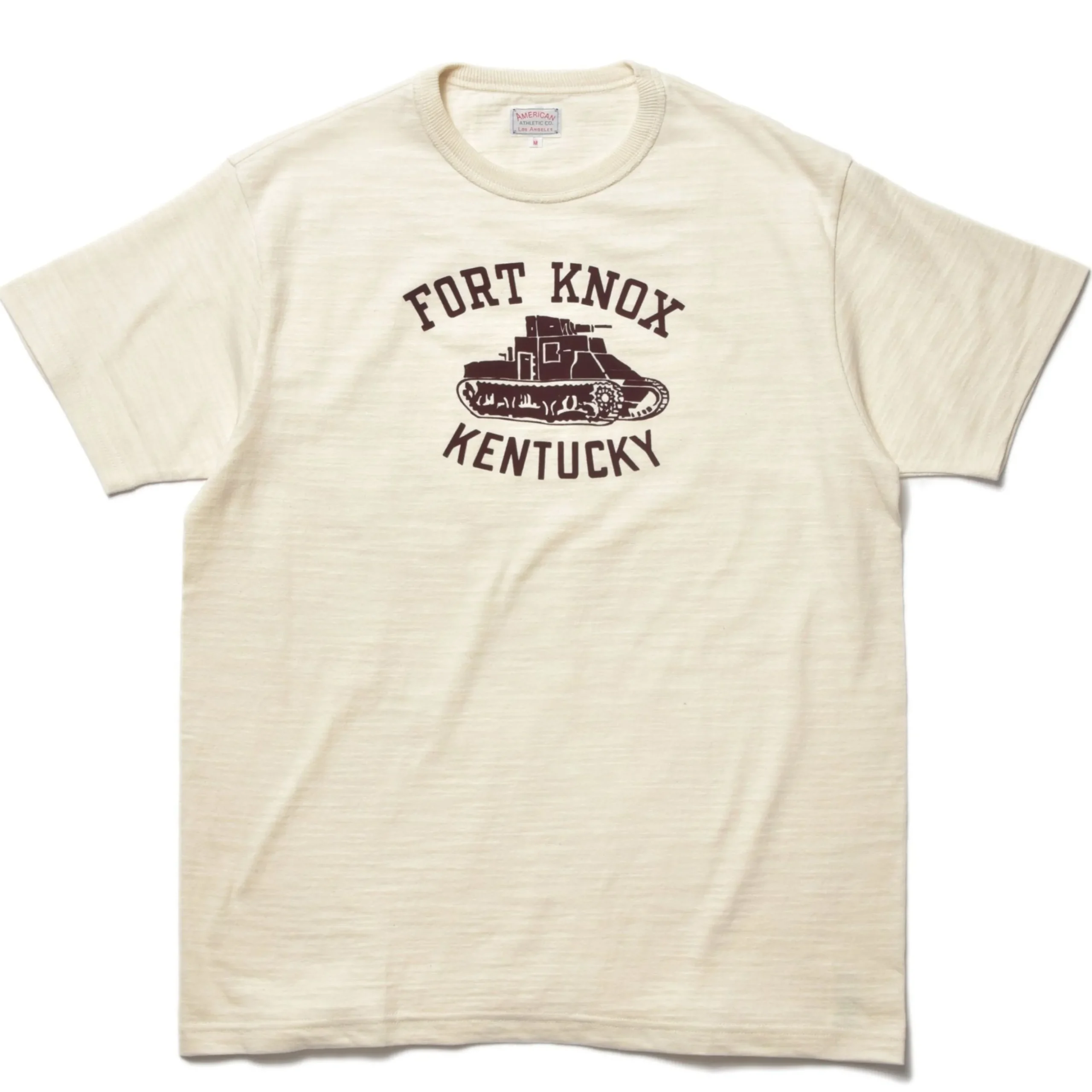 T-Shirts-The Real McCoy's American Athletic Tee / Fort Knox 012 Ecru