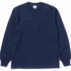 T-Shirts-Joe McCoy Athletic L/S T-Shirt/ Loopwheel 140 Navy