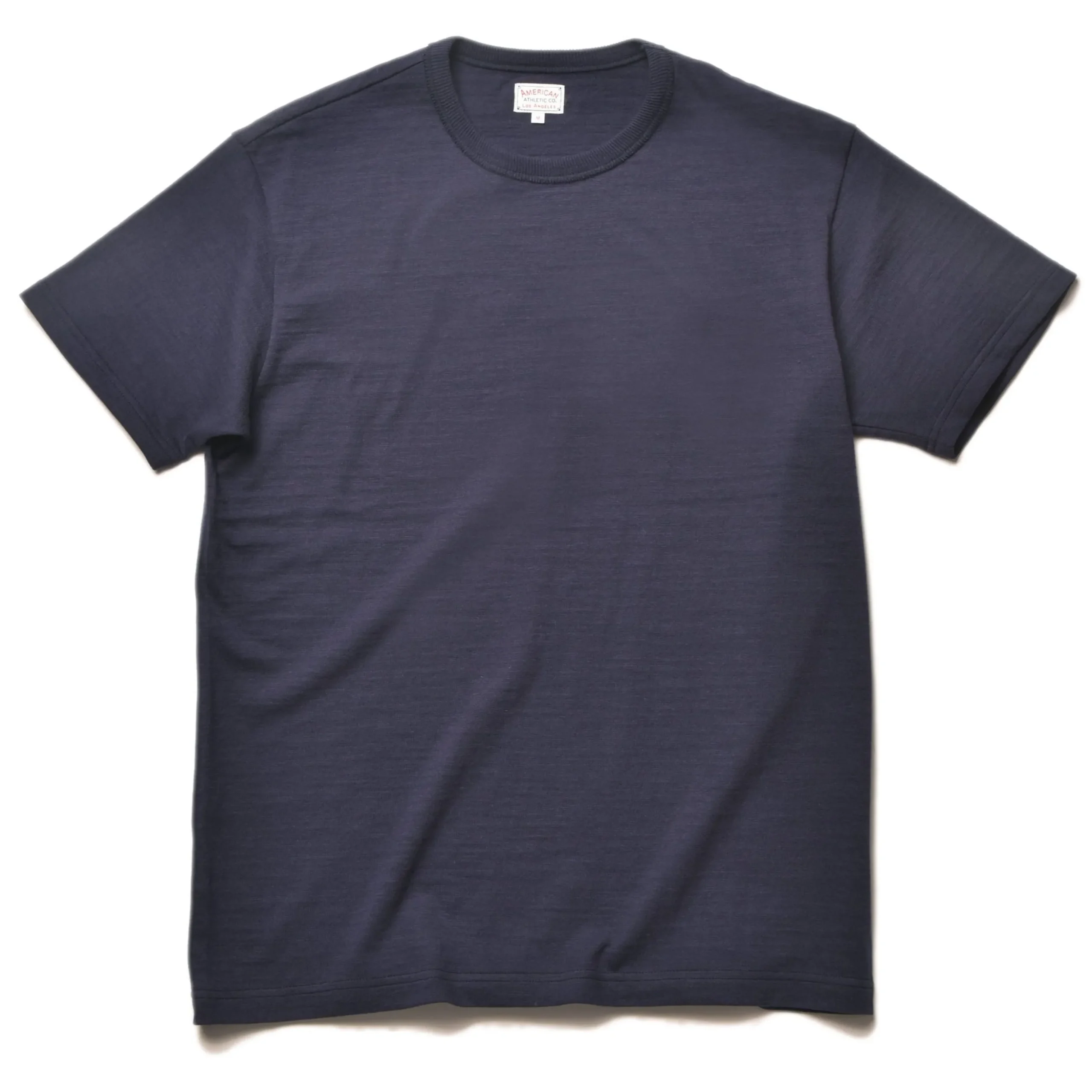 T-Shirts-Joe McCoy Athletic T-Shirt / Loopwheel 140 Navy