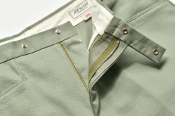 Pants-Joe McCoy Belted Waistband Trouser, Plain Stitch / Pique 154 Sage