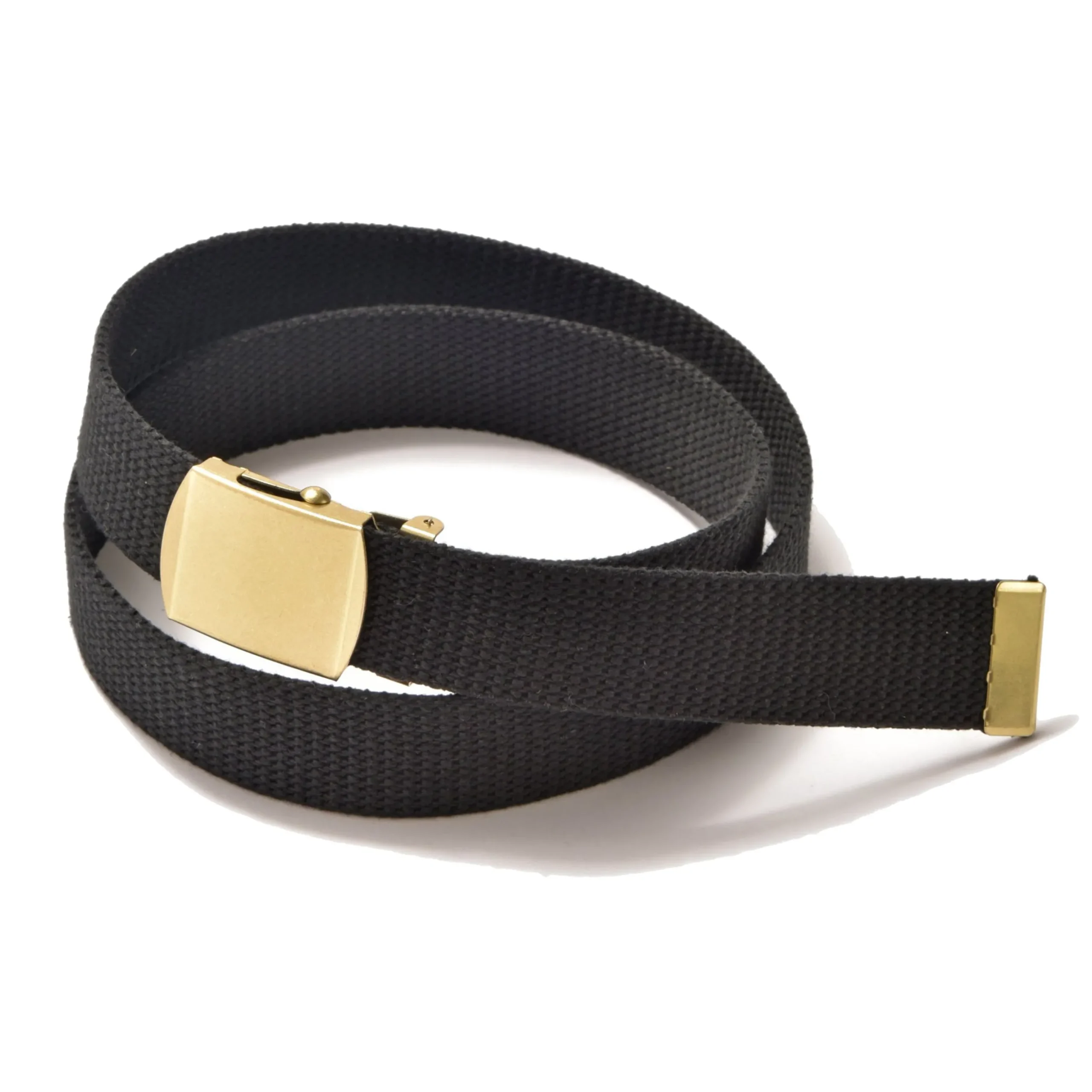 Belts-The Real McCoy's Black Trouser Uniform Belt 030 Black