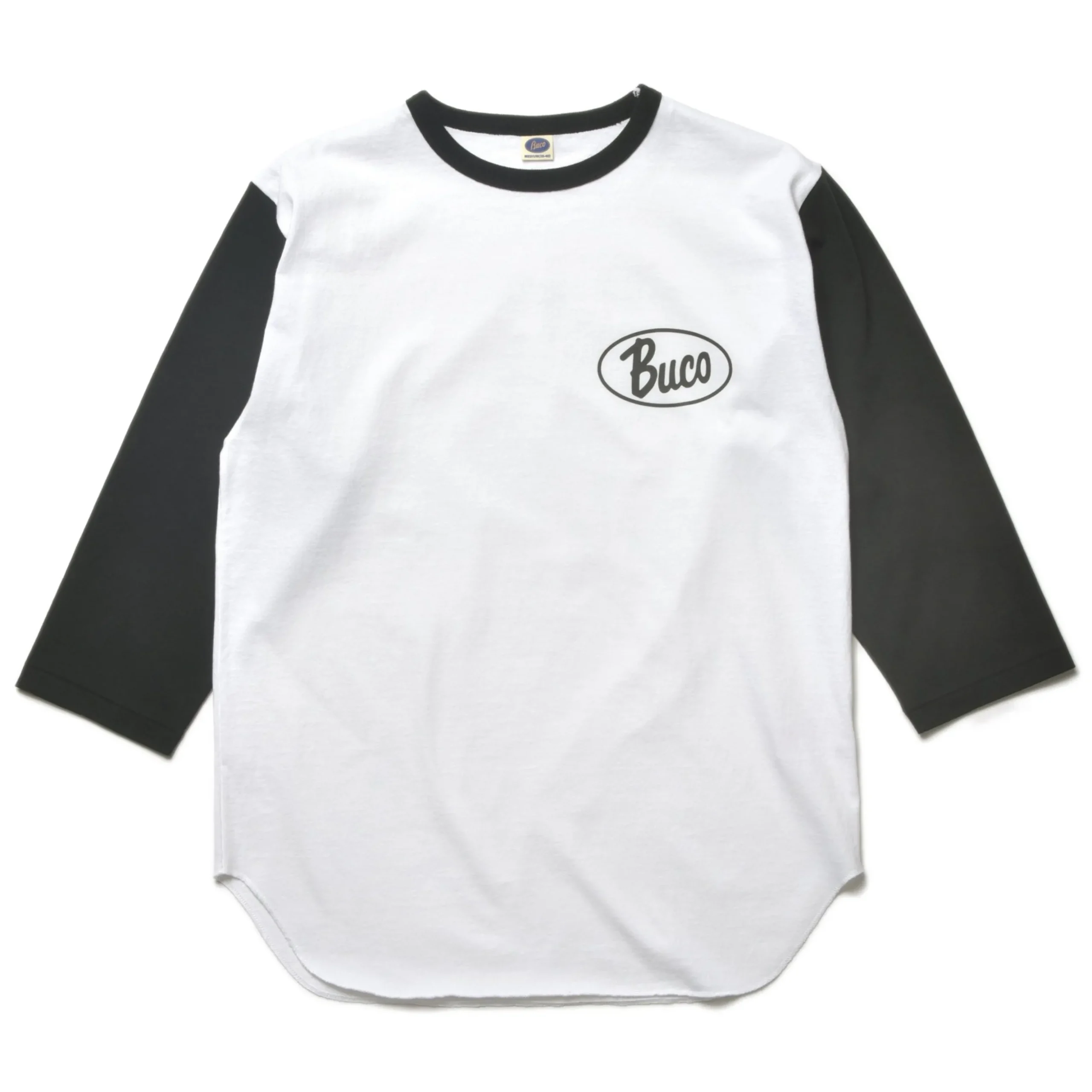 T-Shirts-Buco Baseball Tee / Oval Logo White