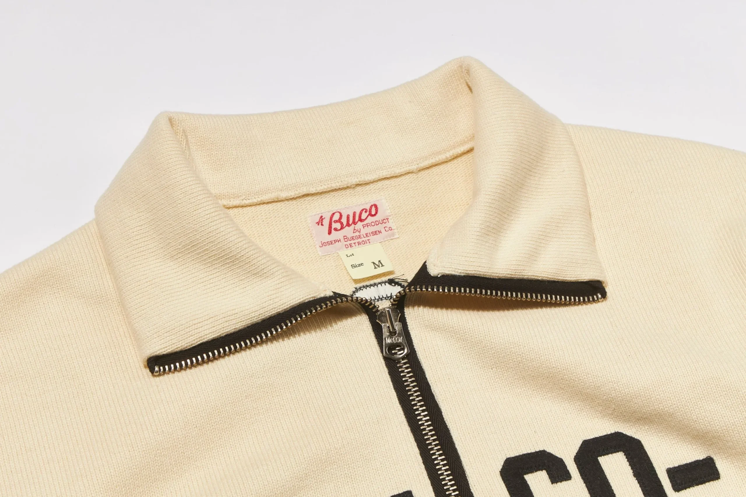 Sweatshirts-Buco Half-Zip Motorcycle Jersey / -Product White/Black