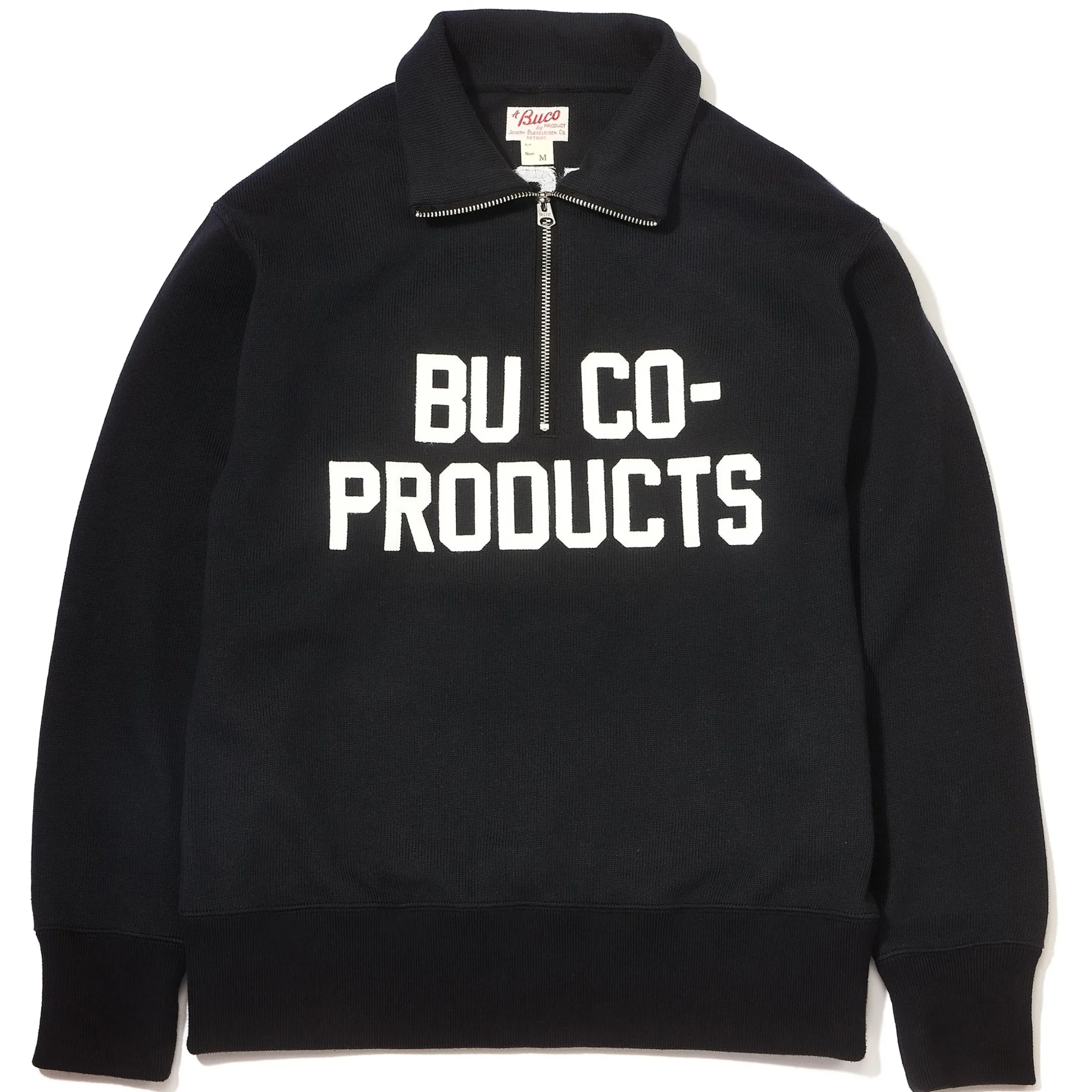 Sweatshirts-Buco Half-Zip Motorcycle Jersey / -Product Black