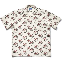 Shirts-Buco Open-Collar Shirt / Logo 012 Ecru