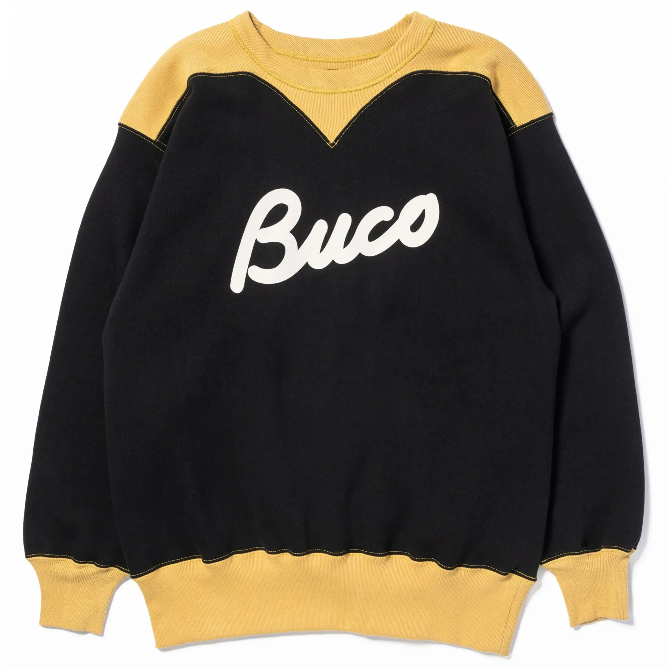 Sweatshirts-Buco Two-Tone Sweatshirt / Black/Corn