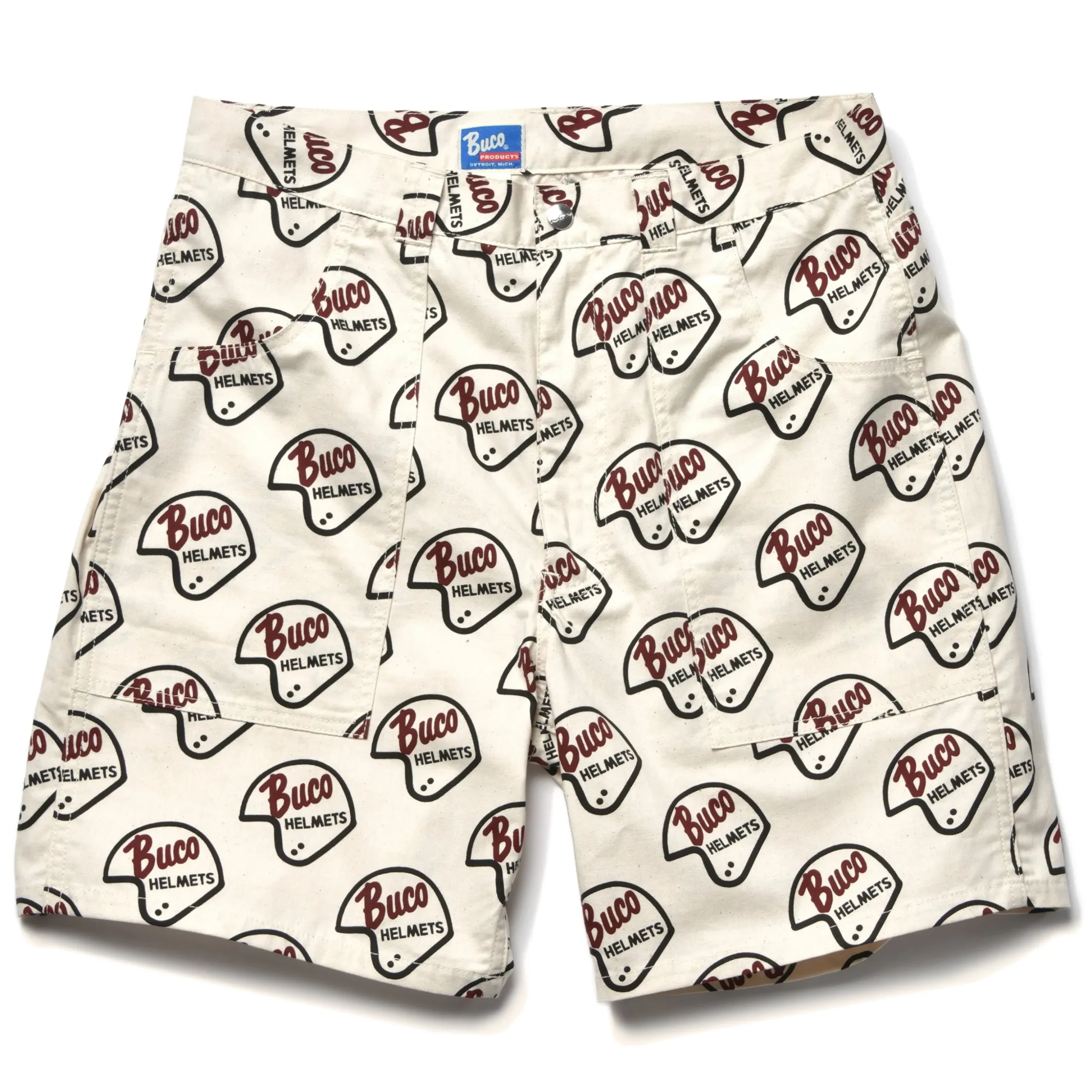Pants-Buco Utility Shorts / Logo 012 Ecru