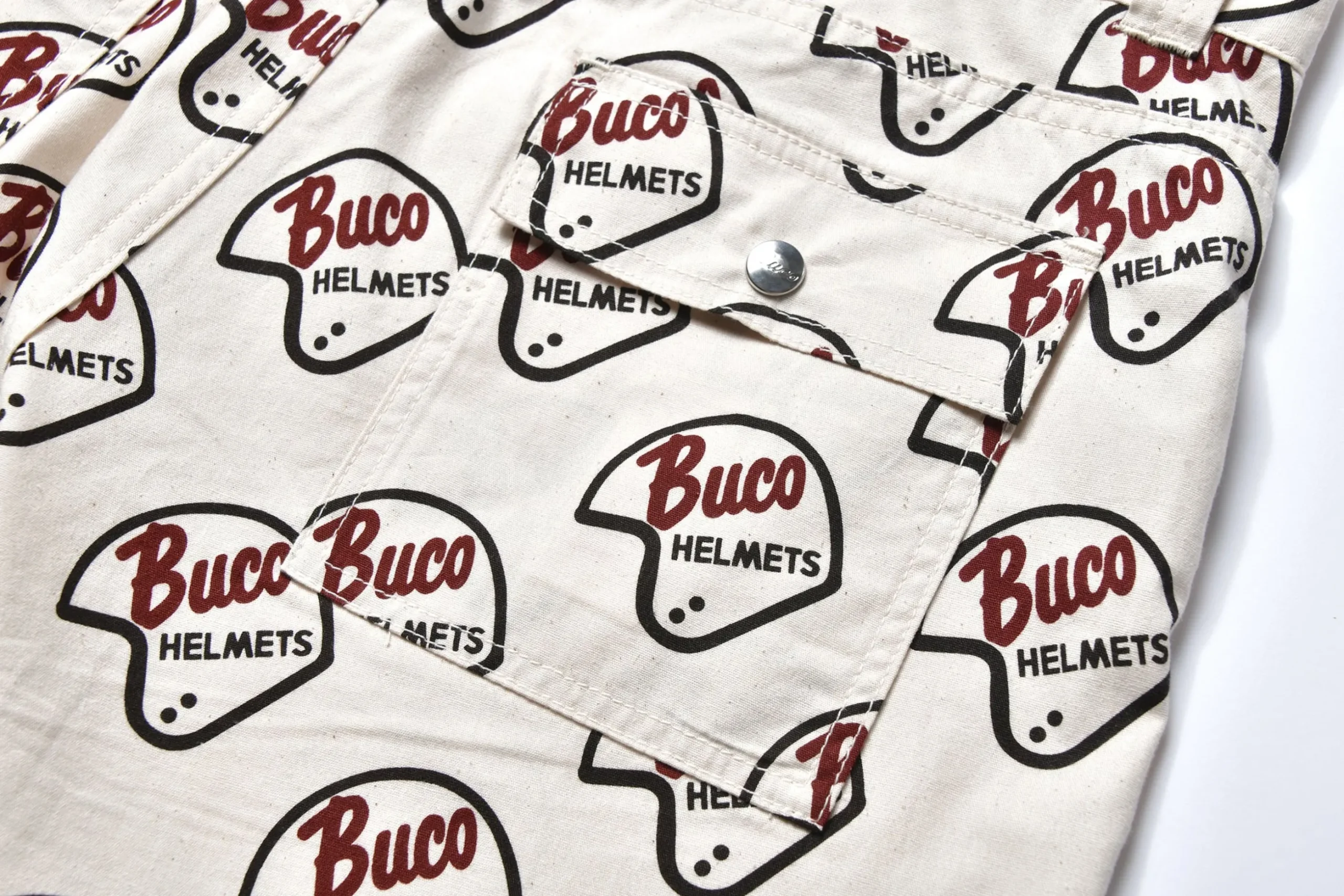 Pants-Buco Utility Shorts / Logo 012 Ecru