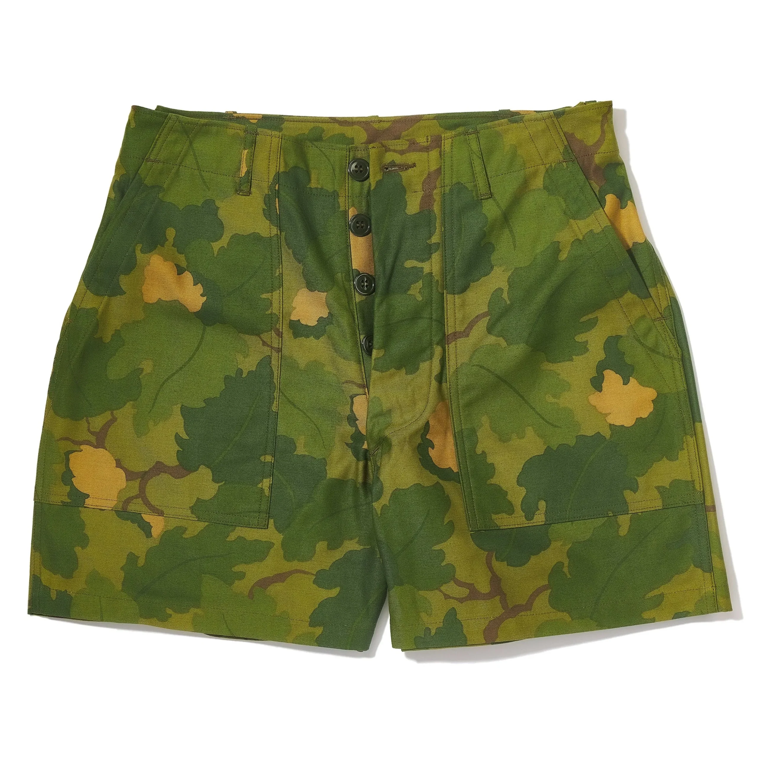 Shorts-The Real McCoy's Camouflage Civilian Shorts / Mitchell Pattern 160 Green
