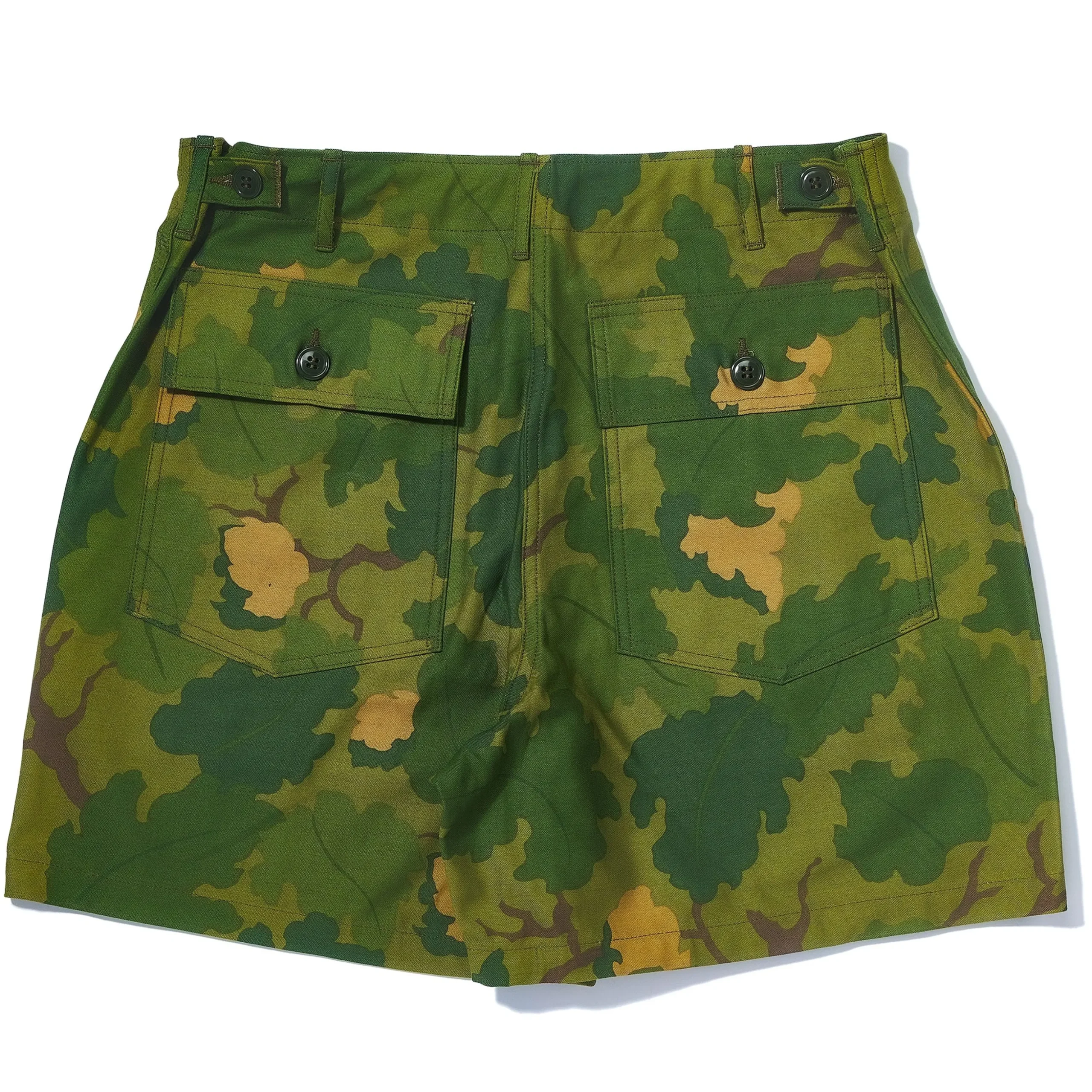 Shorts-The Real McCoy's Camouflage Civilian Shorts / Mitchell Pattern 160 Green