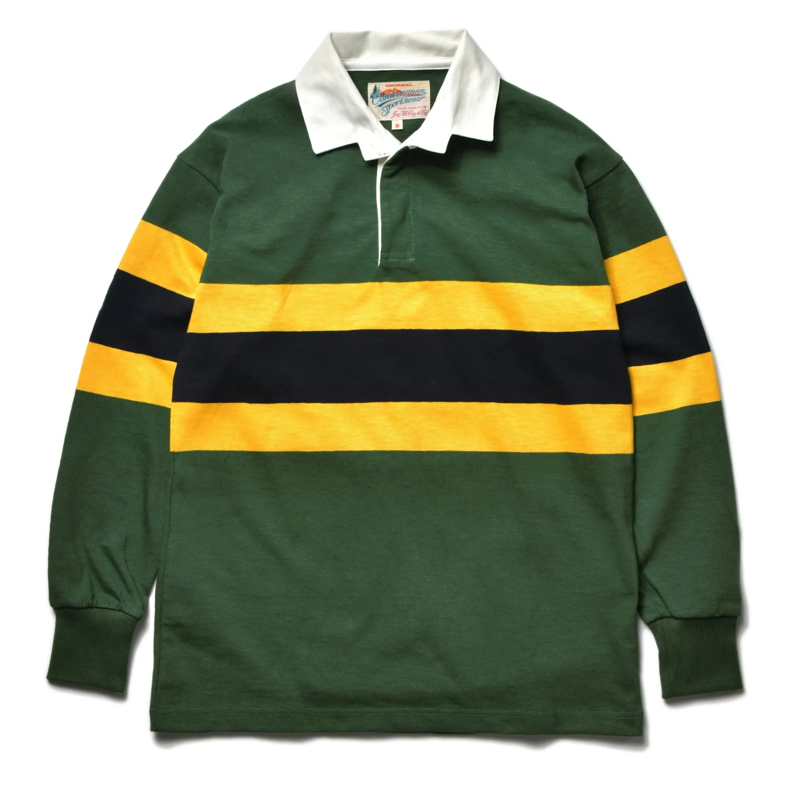 Shirts-Joe McCoy Climbers' Striped Rugby Shirt 160 Green