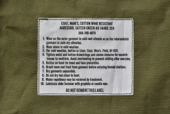 Military-The Real McCoy's Coat, Man'S, Cotton Wind Resistant Aggressor Green