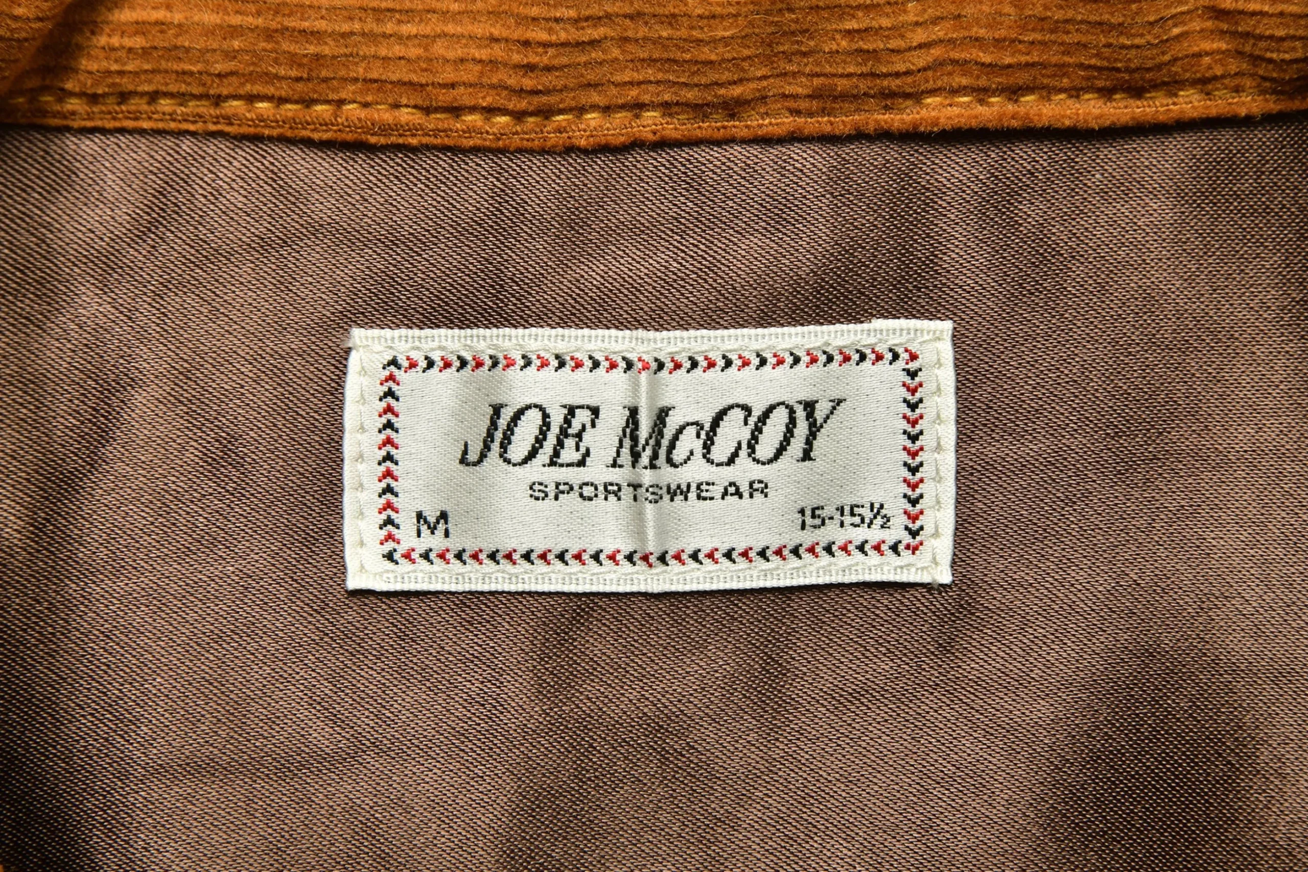 Shirts-Joe McCoy Corduroy Open Collar Shirt 061 Mustard