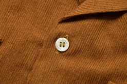 Shirts-Joe McCoy Corduroy Open Collar Shirt 061 Mustard