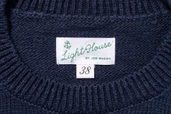 Knitwear-Joe McCoy Cotton Crewneck Sweater 122 Ink Blue