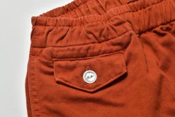 Shorts-Joe McCoy Cotton Drill Swim Shorts (Over-Dyed) 93 Brick Red