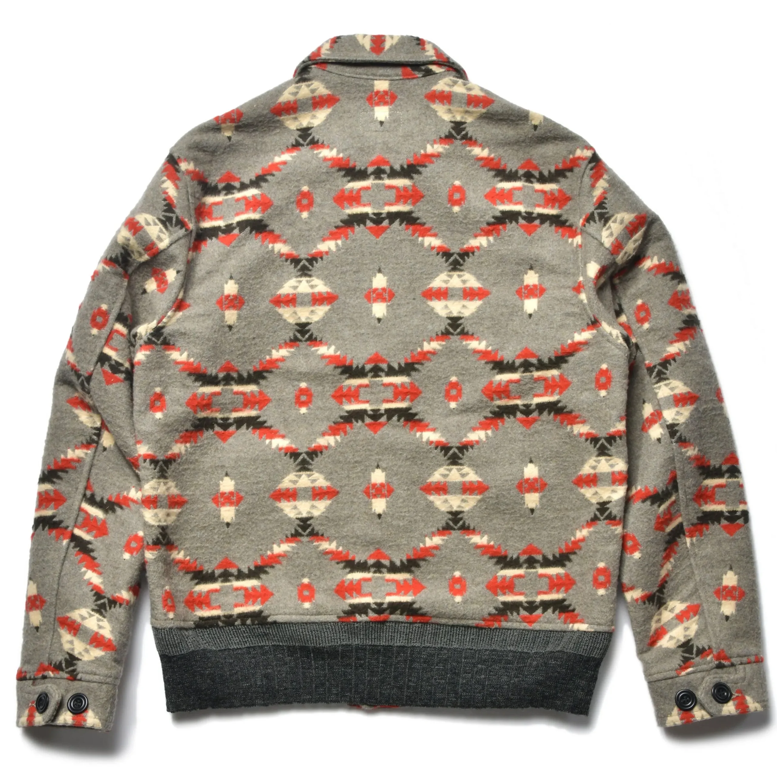 Recreation-Joe McCoy Cotton Jacquard Blanket Jacket 020 Gray