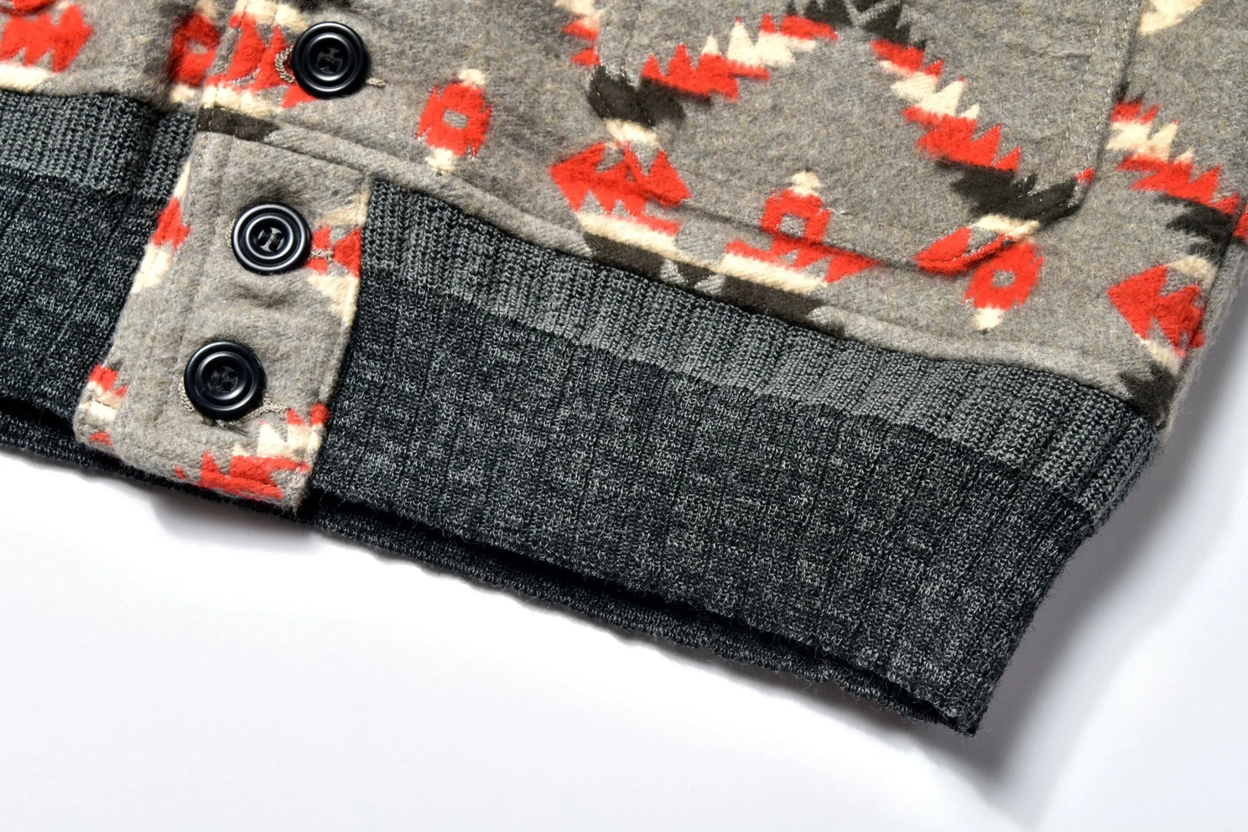Recreation-Joe McCoy Cotton Jacquard Blanket Jacket 020 Gray