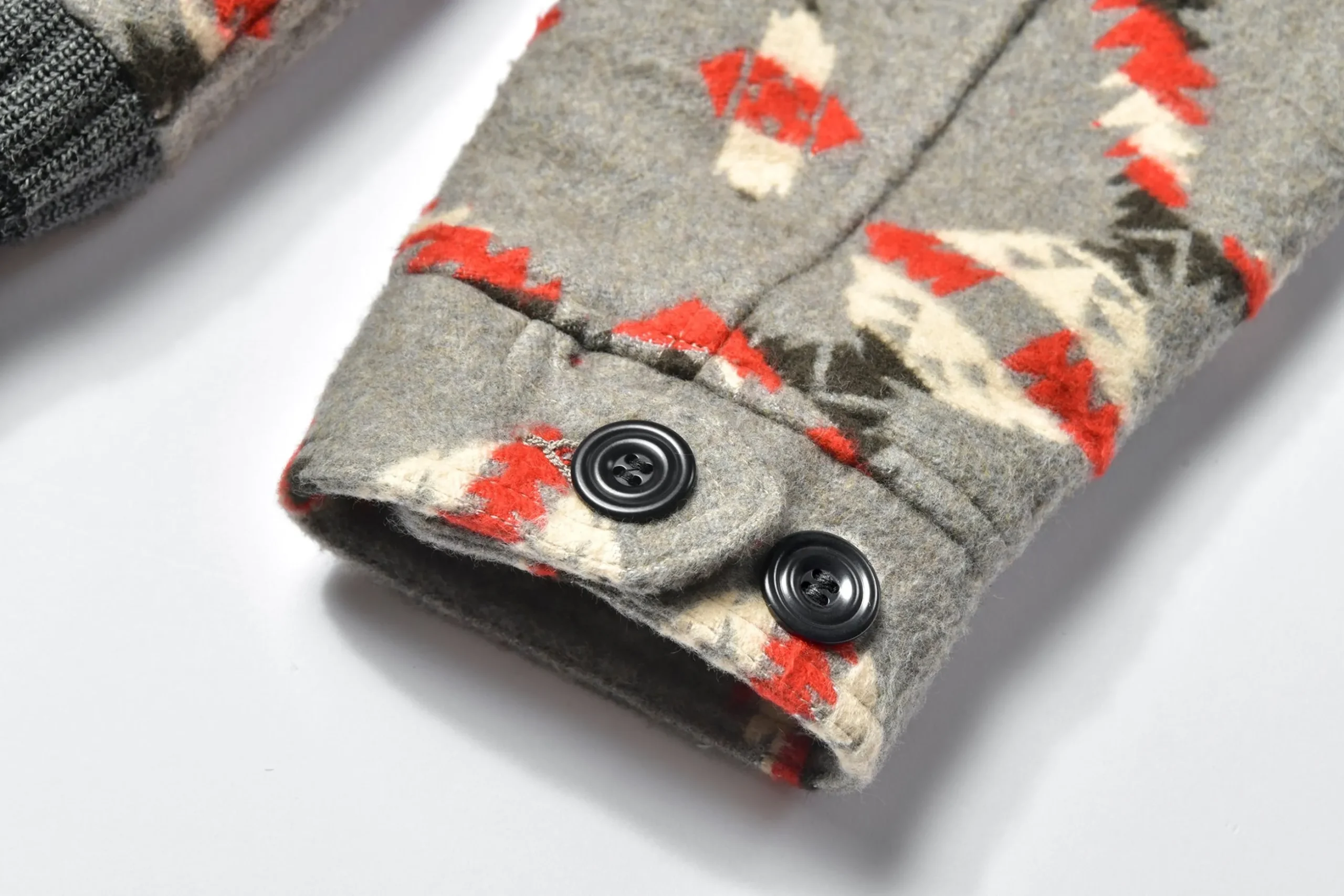 Recreation-Joe McCoy Cotton Jacquard Blanket Jacket 020 Gray