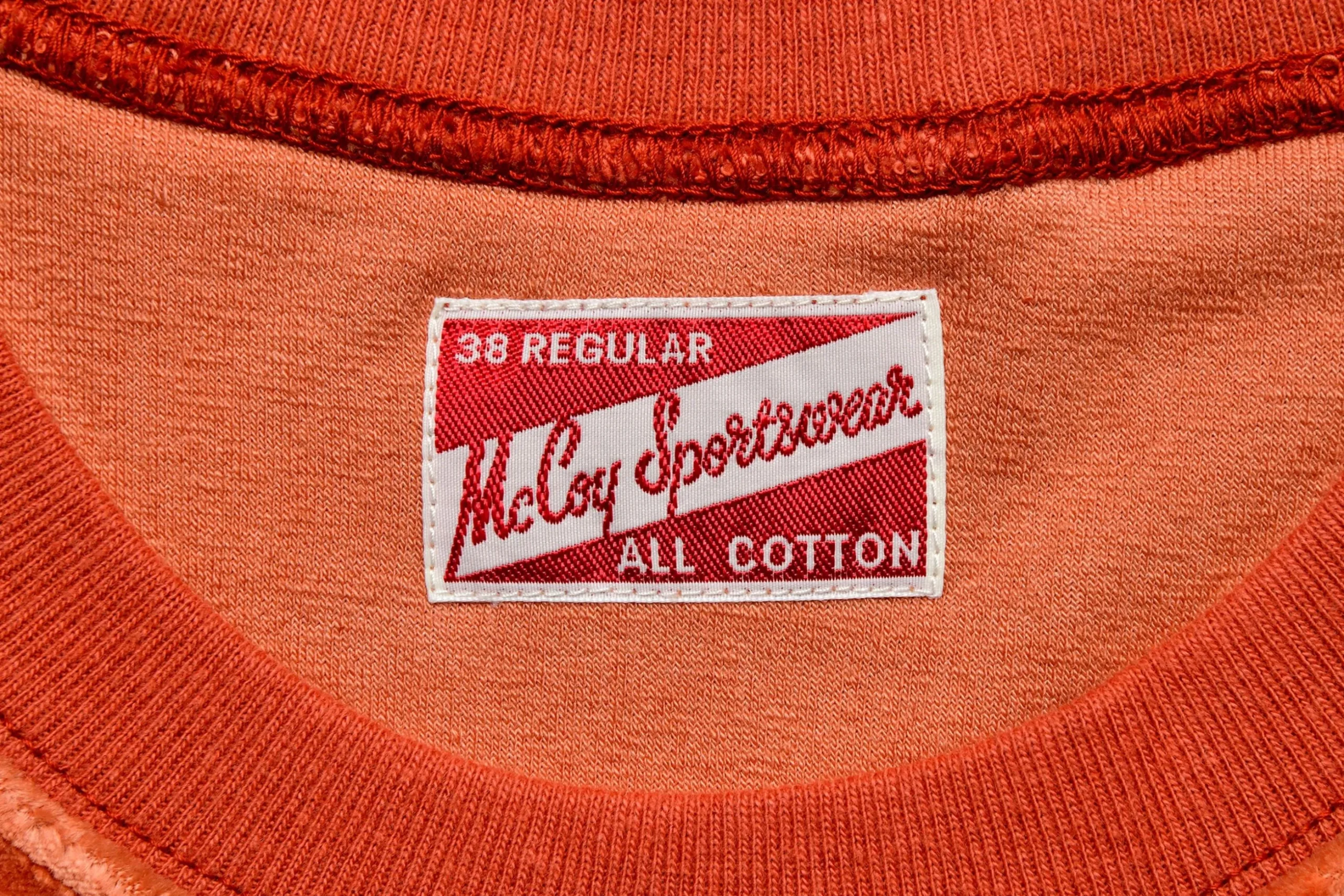Sweatshirts-Joe McCoy Cotton Rayon Pile Sweatshirt 70 Orange