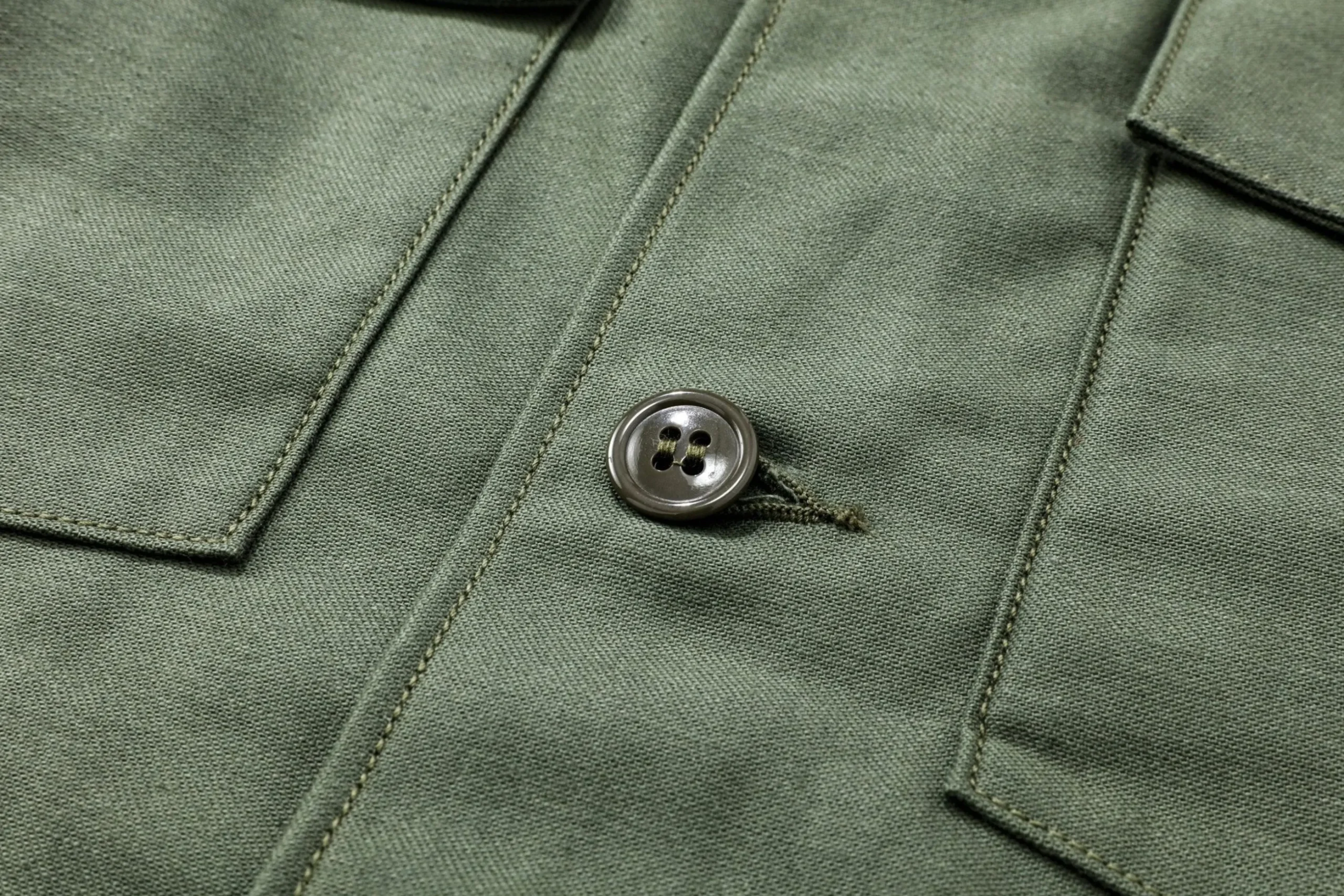 Shirts-The Real McCoy's Cotton Sateen Shirt S/S 153 Og107