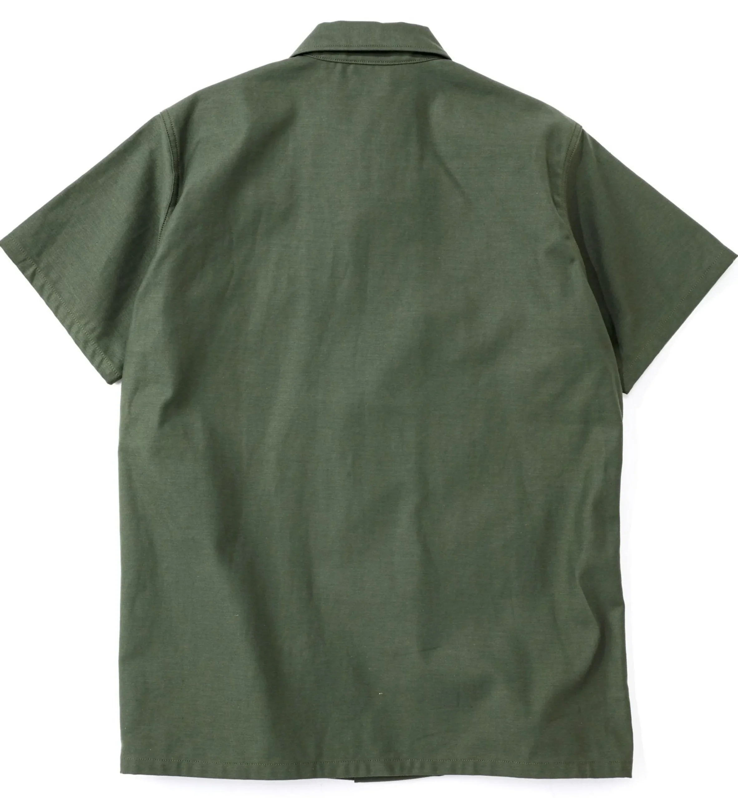 Shirts-The Real McCoy's Cotton Sateen Shirt S/S 153 Og107