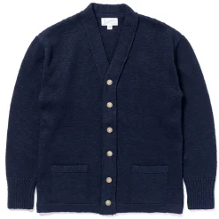 Knitwear-Joe McCoy Cotton Summer Cardigan Ink Blue