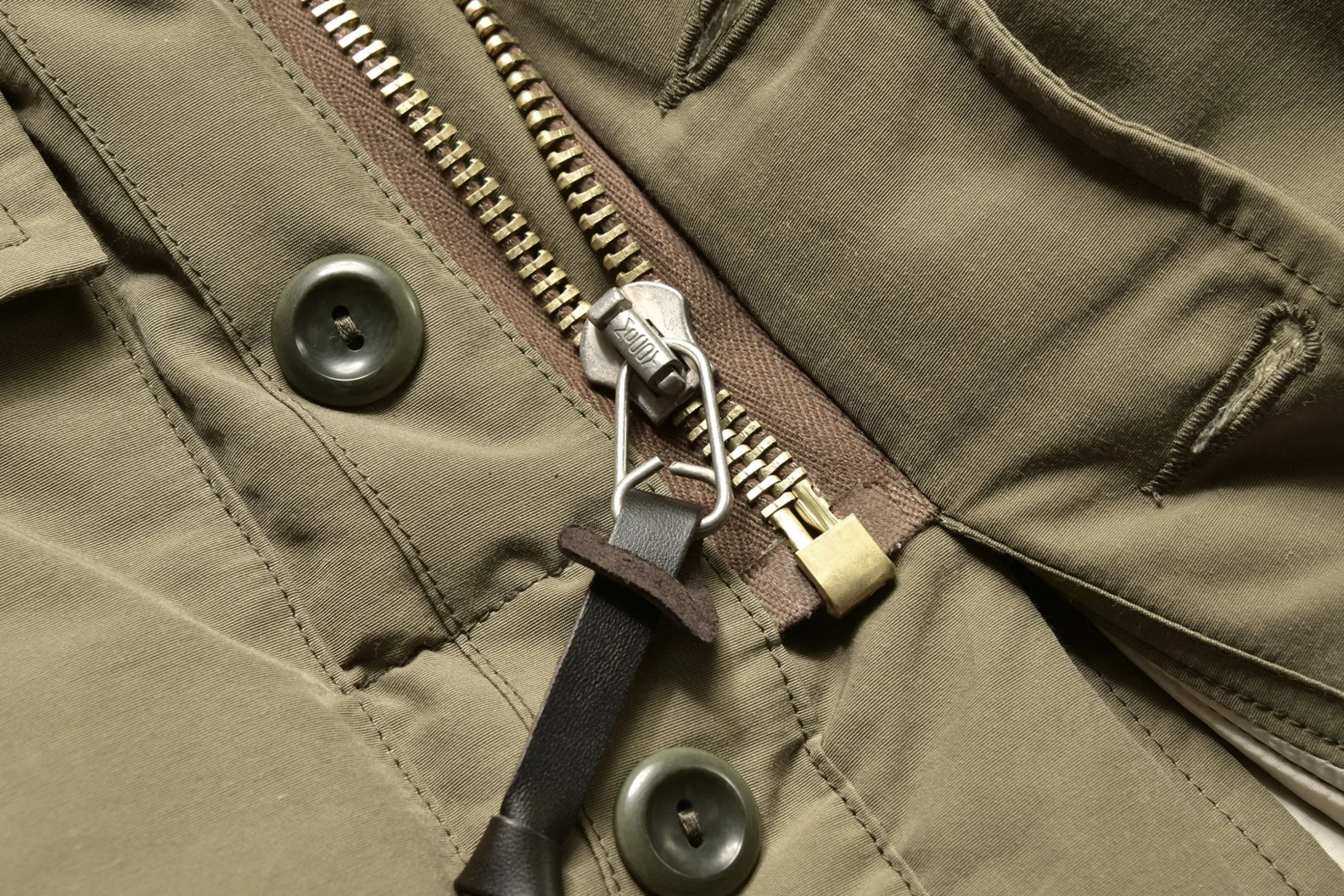 Recreation-Joe McCoy Cotton/Nylon Hooded Down Jacket 150 Olive
