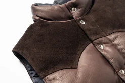 Vests-Joe McCoy Deerskin Down Vest Brown