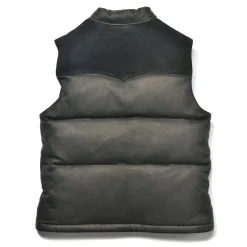 Vests-Joe McCoy Deerskin Down Vest 030 Black