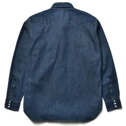 Shirts-Joe McCoy Denim Western Shirt / Sawtooth 141 Indigo