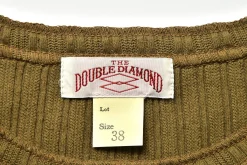 Thermal Shirts-Joe McCoy Double Diamond Eyelet Henley Undershirt 040 Khaki