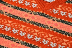 Knitwear-Joe McCoy Fair Isle Crew Neck Sweater 070 Orange