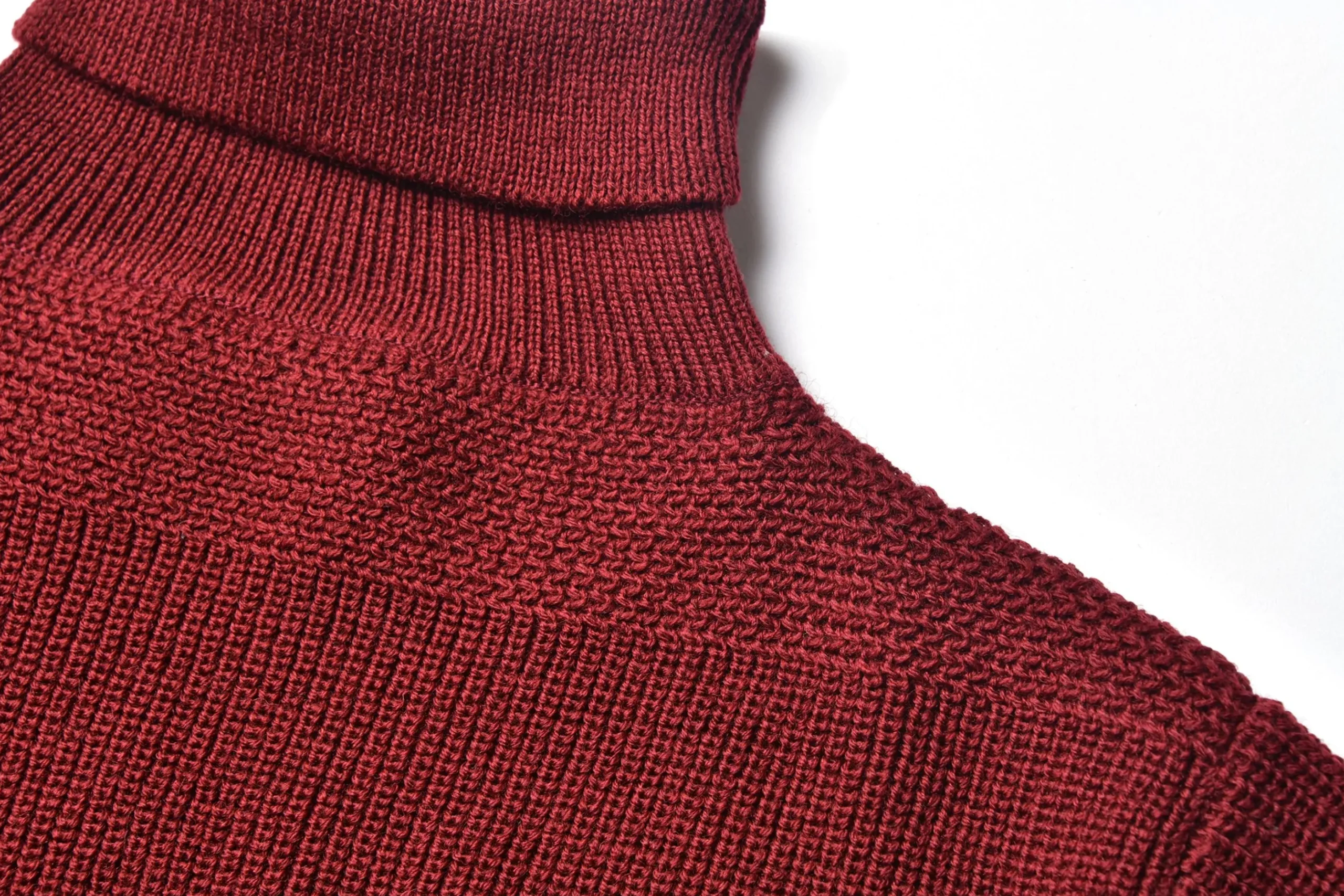 Knitwear-Joe McCoy Fisherman'S Turtle Neck Sweater 102 Maroon