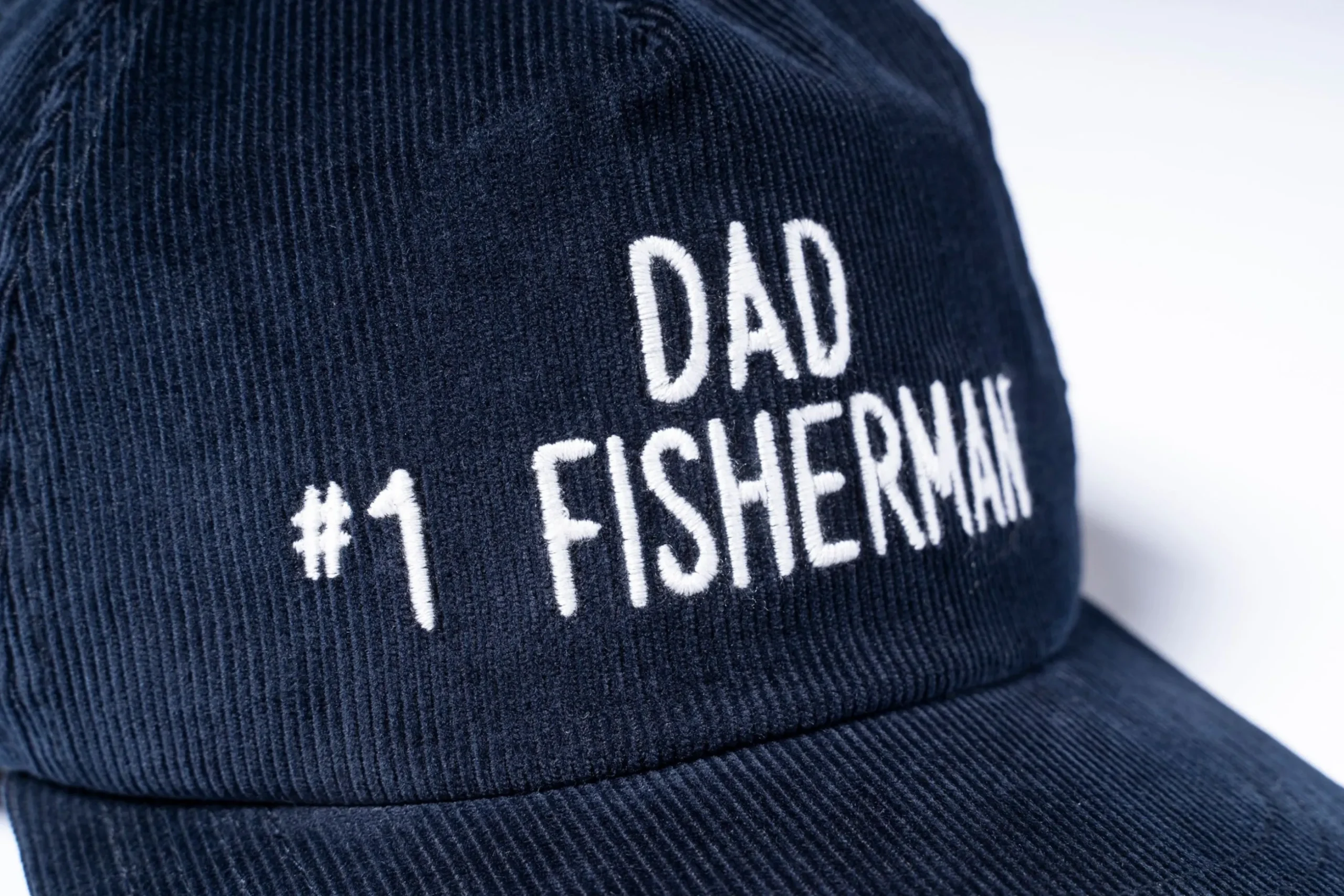 Hats-Joe McCoy Five Panel Corduroy Cap / #1 Fishing Dad Navy