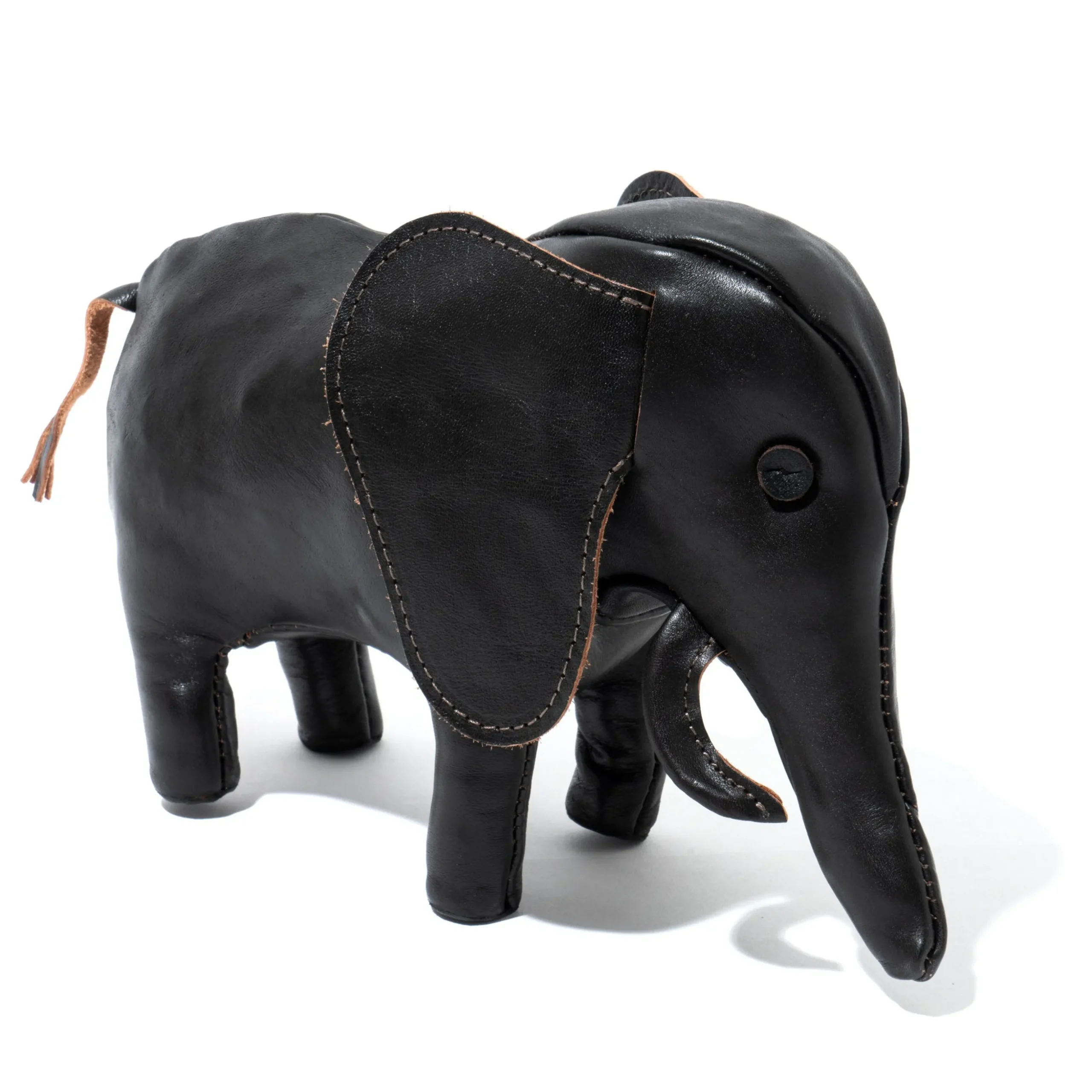 Leather Goods-The Real McCoy's Handcrafted Horsehide Animals - Elephant Brown