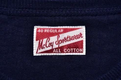 T-Shirts-Joe McCoy Heavy Cotton Football Tee 140 Navy