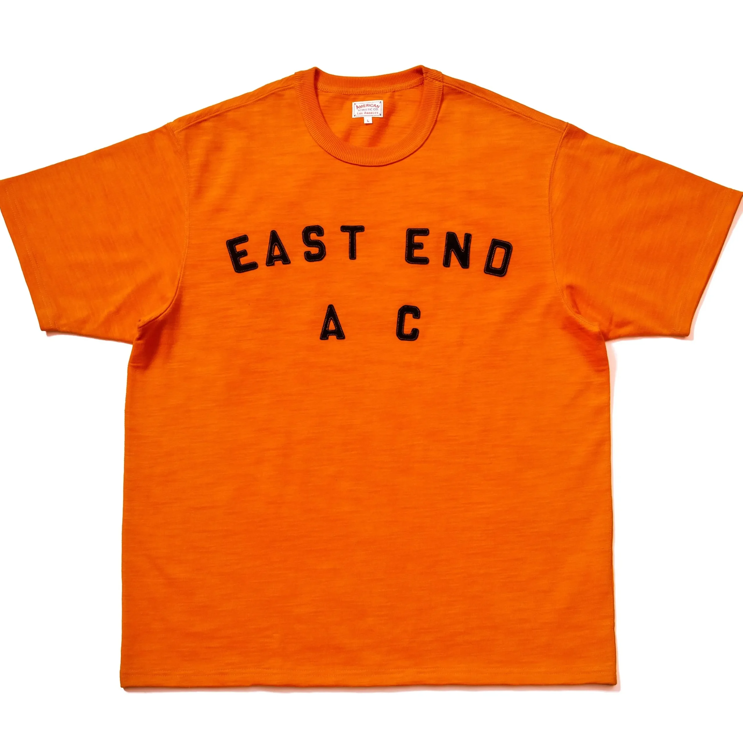 T-Shirts-Joe McCoy Heavy Cotton Slub Jersey / East End Ac 071 Tangerine