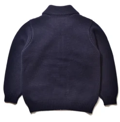 Knitwear-Joe McCoy Heavy Wool Cashmere Sweater Navy