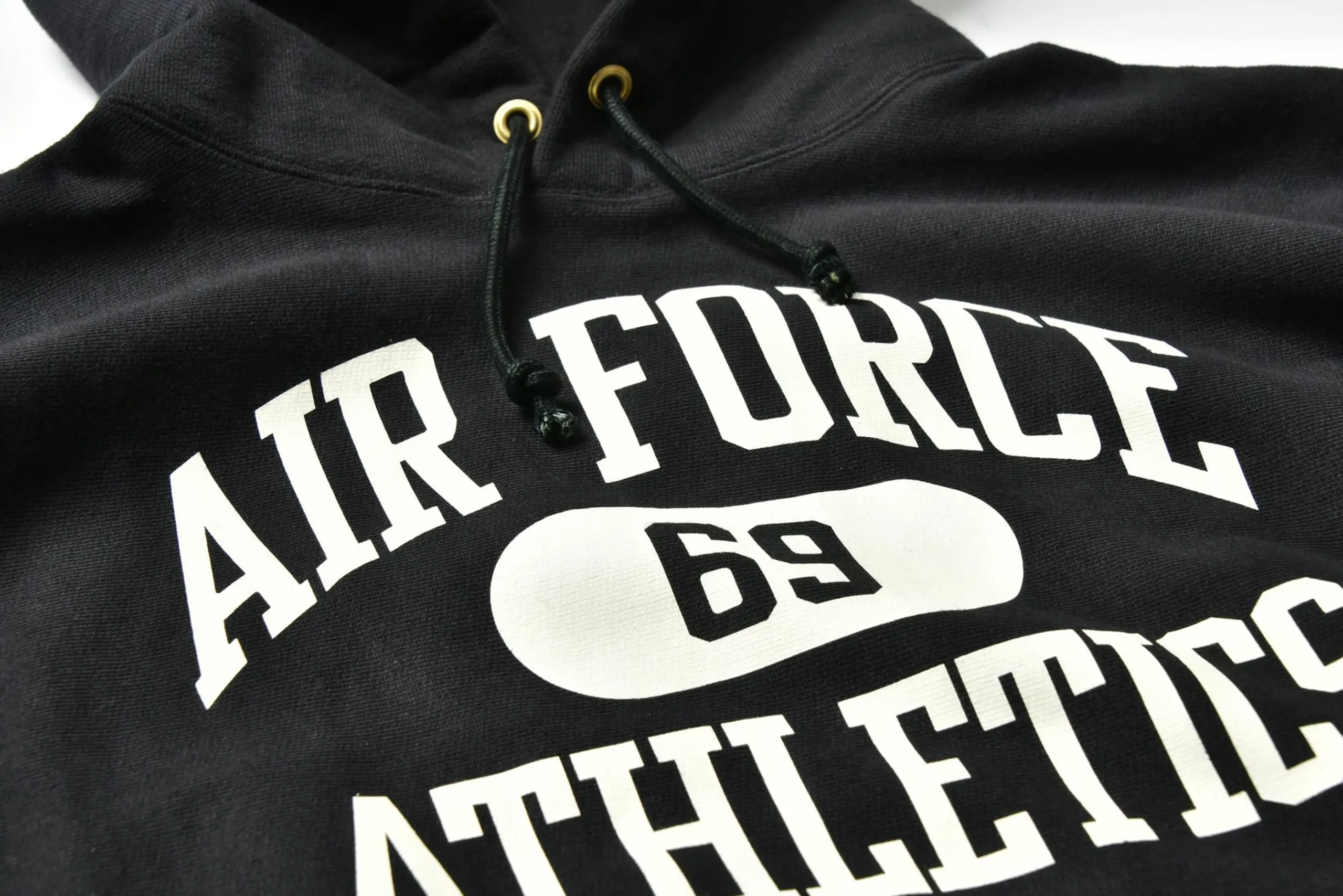 Sweatshirts-The Real McCoy's Heavyweight Hooded / Airforce 030 Black