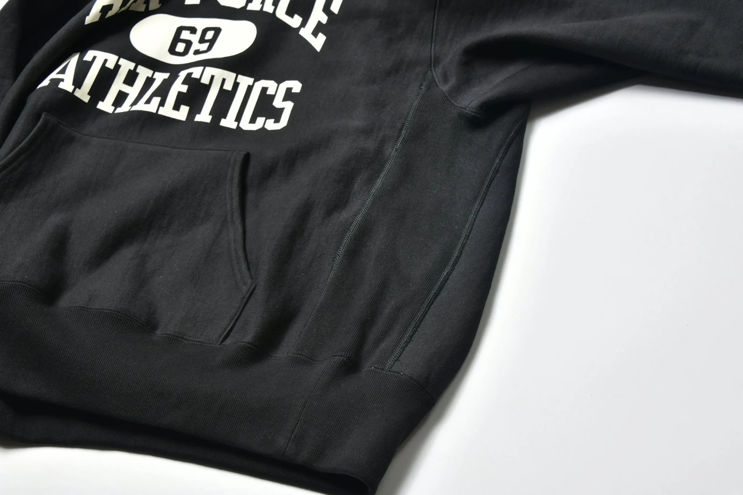 Sweatshirts-The Real McCoy's Heavyweight Hooded / Airforce 030 Black