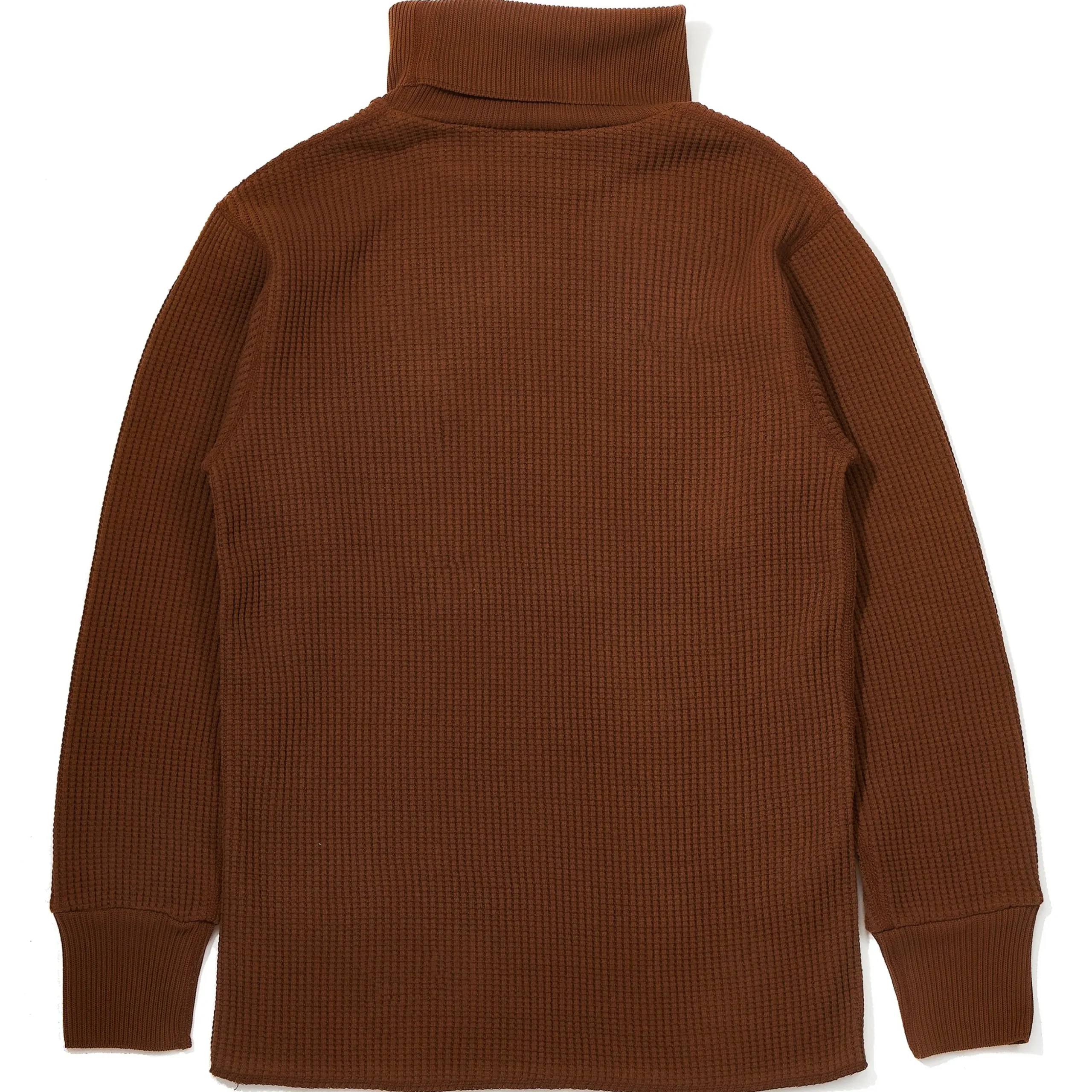 Thermal Shirts-Joe McCoy High Neck Thermal Shirt Brown
