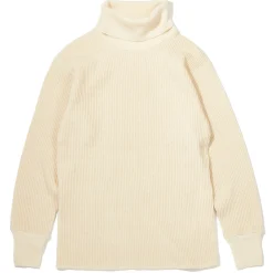 Thermal Shirts-Joe McCoy High Neck Thermal Shirt Ecru