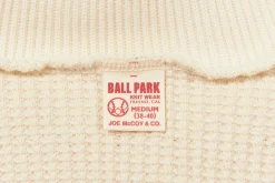 Thermal Shirts-Joe McCoy High Neck Thermal Shirt Ecru