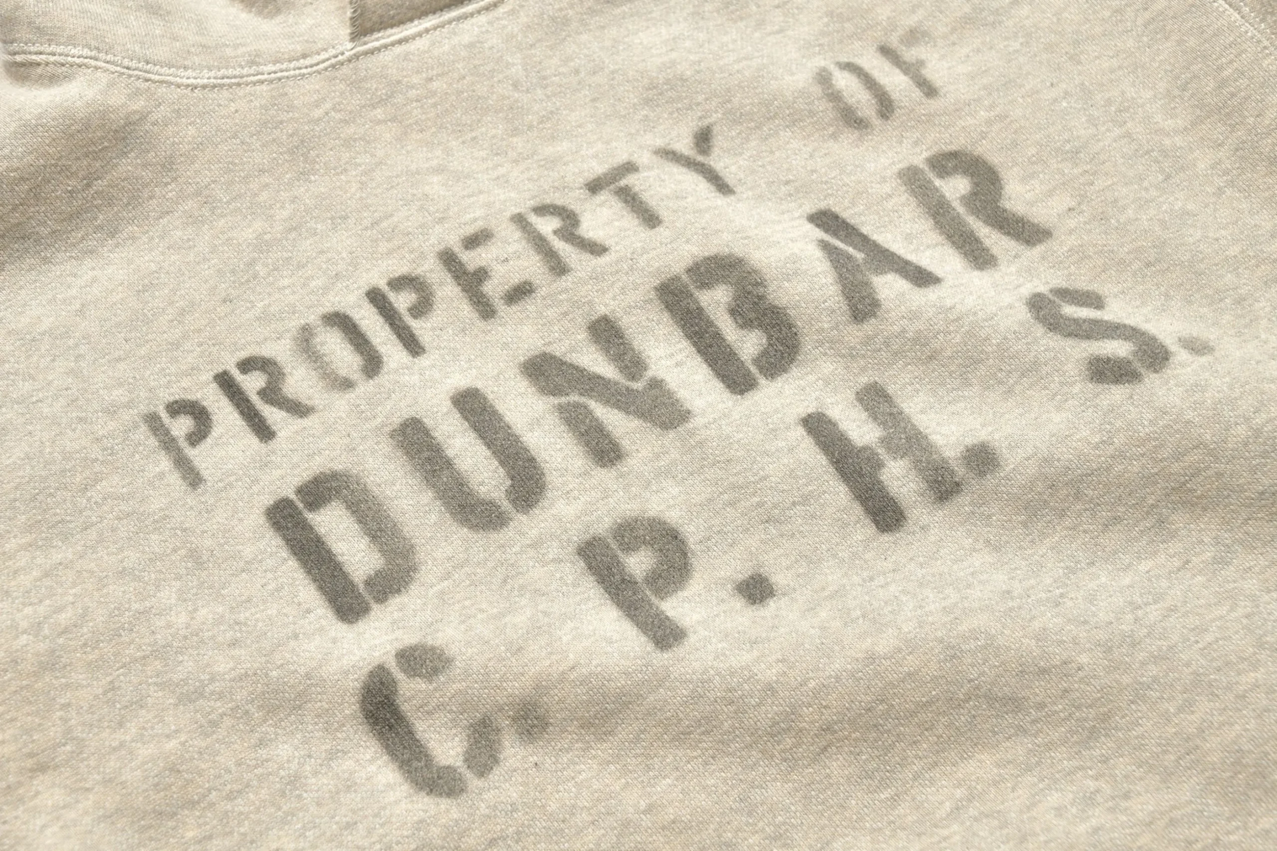 Sweatshirts-Joe McCoy Hooded Sweatshirt / Dunbar Stencil 013 Oatmeal