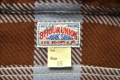 Shirts-Joe McCoy 8Hu Buffalo Check Flannel Shirt 311 Saxe Brown